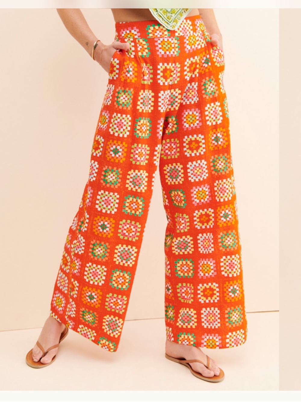 Rachel Antonoff Snyder Printed Wide Leg Pants XS